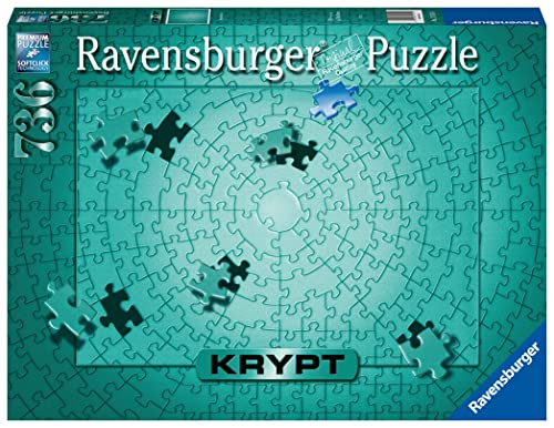 Ravensburger Puzzle 17151 - Krypt Puzzle Metallic Mint - Schweres Puzzle für Erwachsene und Kinder ab 14 Jahren, mit 736 Teilen von Ravensburger