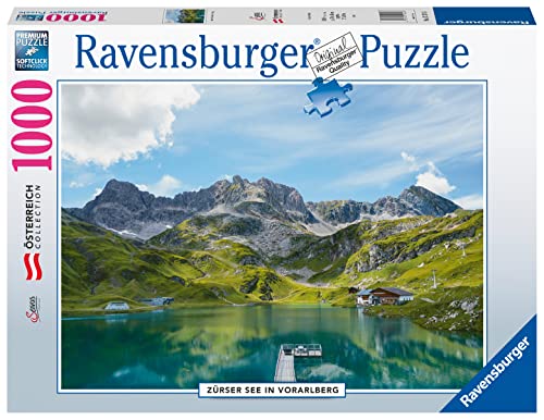 Ravensburger Puzzle 17174 17174-Zürser See in Vorarlberg-1000 Teile Puzzle für Erwachsene und Kinder ab 14 Jahren, Silver von Ravensburger Puzzle