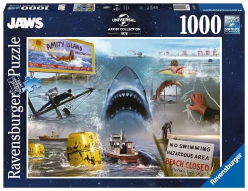 Ravensburger Puzzle 17450 - Jaws - 1000 Teile Universal Vault Puzzle für Erwachsene und Kinder ab 14 Jahren von Ravensburger