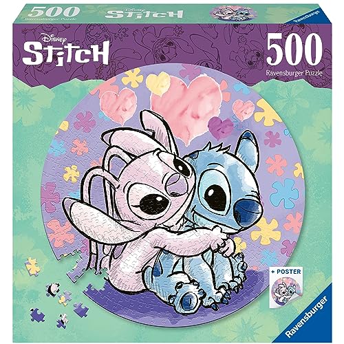 Ravensburger Puzzle 17581 - Stitch - 500 Teile Rundpuzzle für Erwachsene und Kinder ab 14 Jahren von Ravensburger