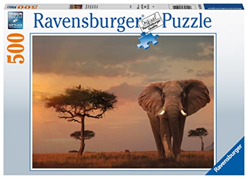 Ravensburger Puzzle 80509 - Afrikanischer Elefant - 500 Teile Puzzle für Erwachsene und Kinder ab 14 Jahren, Tier-Puzzle mit Elefanten-Motiv Exklusiv bei Amazon von RAVENSBURGER PUZZLE