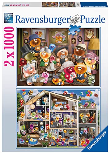 Ravensburger Puzzle 80527 - Lustige Gelinis - 2x 1000 Teile Gelini Puzzle für Erwachsene und Kinder ab 14 Jahren von Ravensburger