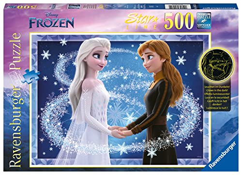 Ravensburger Puzzle 80531 - Die Schwestern Anna und Elsa - Disneys Die Eiskönigin, 500 Teile Starline Puzzle ab 10 Jahren, Frozen Spielzeug, Anna und Elsa Geschenke von Ravensburger