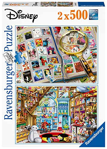 Ravensburger Puzzle - Disney Briefmarken und Spielsachen - 2x 500 Teile Disney Puzzle für Erwachsene und Kinder ab 12 Jahren, Disney Geschenk von Ravensburger
