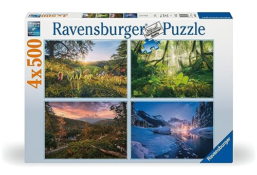 Ravensburger Puzzle - 4 Jahreszeiten - 4x 500 Teile Puzzle für Erwachsene und Kinder ab 12 Jahren von Ravensburger