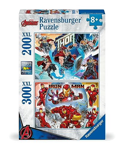 Ravensburger Kinderpuzzle 80716 - THOR und IRON MAN - 2 Puzzles in einer Packung für Avengers-Fans ab 8 Jahren von Ravensburger