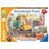 RAVENSBURGER 00137 tiptoi® Kinderpuzzle 2 x 12 Teile Puzzle für kleine Entdecker: Baustelle von RAVENSBURGER TIPTOI