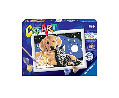 Ravensburger - CreArt E Serie: Sternenhimmel, Malset nach Zahlen, enthält ein vorgedrucktes Brett, einen Pinsel, Farben und Zubehör, kreatives Spiel für Jungen und Mädchen 9+ Jahre von Ravensburger
