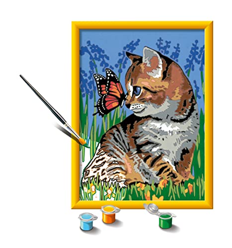 Ravensburger 28935 Gattino e Farfalla Gioco Creativo Cat CreArt D-Serie Katze und Schmetterling kreatives Spiel, Einzeln, Mehrfarbig, 18 x 24 x 0,3 cm von Ravensburger