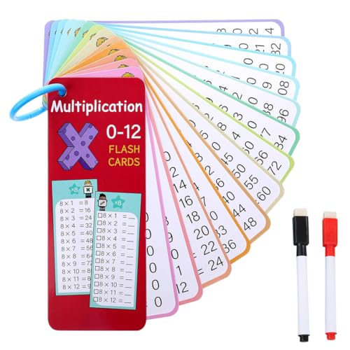 RAXLUPO 14 Blätter Einmaleins Karten 1x1 Lernkarten Einmaleins Spiel rechenwirbel Lernen Spiel Trocken Abwischbar Stift Übungsblättern Rechenhilfe für Einschulung Geschenk Spiele von RAXLUPO