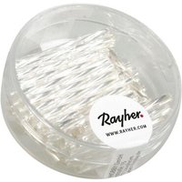 RAYHER 1404922 Glasstifte twistet, 20 mm, silber, mit Silbereinzug, Dose 13 g von RAYHER®