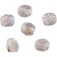 RAYHER 14200801 Glas Schliffperle, 4mm ø, bergkristall irisierend, Dose 100Stück von RAYHER®