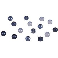 RAYHER 14799386 Rocailles-Mix mit Großloch, 5,5mm ø, blau-Töne, Loch ø2mm, Dose 80Stück von RAYHER®