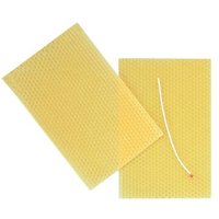 RAYHER 3105100 Bienenwachswabe, 100 %, SB-Btl. 1 Platte m.Docht, 13x40 cm, natur von RAYHER®
