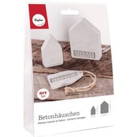 RAYHER 34370000 Bastelpackung: Betonhäuschen (2x klein / 1x groß) von RAYHER®