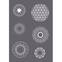 RAYHER 45133000 Siebdruck-Schablone Mandala A5, 1 Schablone +1 Rakel von RAYHER®