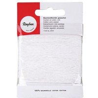 RAYHER 5169102 Baumwollkordel, gewachst, weiß, 1mm, 20 m von RAYHER®