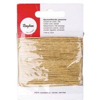 RAYHER 5169131 Baumwollkordel, gewachst, natur, 1mm, SB-Karte 20 m von RAYHER®