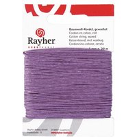 RAYHER 5169135 Baumwollkordel, gewachst, flieder, 1 mm, 20 m von RAYHER®