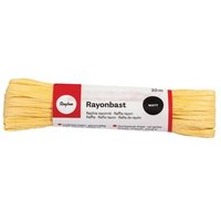 RAYHER 5214920 Rayonbast, matt, gelb, Strang 20 m von RAYHER®