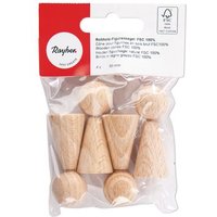 RAYHER 6247000 Rohholz-Figurenkegel FSC 100%, 50mm, SB-Btl 4Stück von RAYHER®