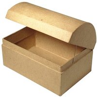 RAYHER 71750000 Pappmaché Box: Truhe FSC Recycled 100%, 12x8x7,5cm von RAYHER®