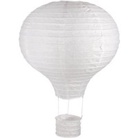 RAYHER 87192102 Papierlampion Heißluftballon, 30 cm ø, weiß, 40 cm mit Metallgestell von RAYHER®