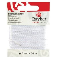 RAYHER 8947302 Schmuckkordel, weiß, ø 1 mm, 20 m von RAYHER®