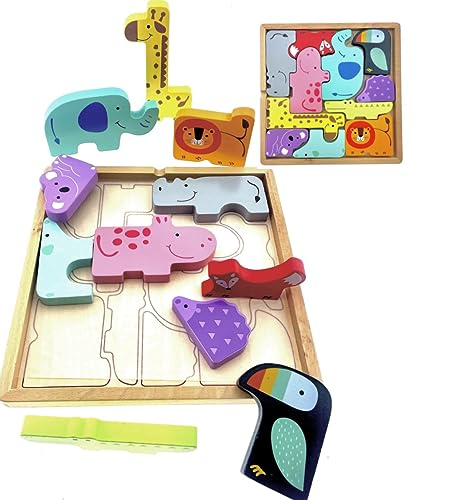 Holzpuzzle, Holzspielzeug Puzzle ab 1 2 3 Jahren, Holz Montessori Spielzeug für Baby und Kleinkinder, Tier Holzpuzzle Puzzle Kleinkind Lernspielzeug für Kinder Holzpuzzle, Holzspielzeug Puzzle ab 1 2 3 Jahren, Holz Montessori Spielzeug für Baby und Kleinkinder, Tier Holzpuzzle Puzzle Kleinkind Lernspielzeug für Kinder von RB&G