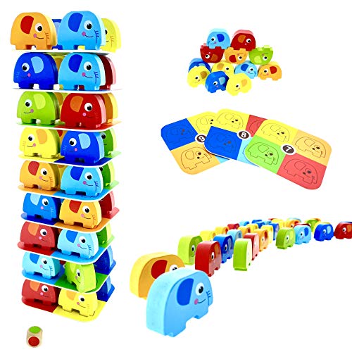 RB&G Spiel Pädagogisches Kinderspiel Puzzle ab 3 Jahre Spiele ab 3 Jahren Holzpuzzle Puzzle aus Holz Stapelspiel Brettspiel ab 3 Jahre von Lotti & Will by RB&G