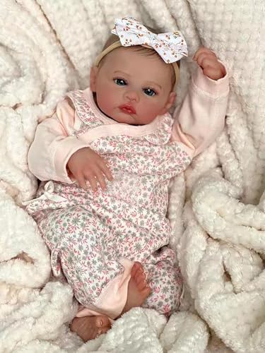 RBDTUYT Lebensechte Reborn-Baby Puppen Mädchen 20 Zoll 50cm Weiches Silikonvinyl Wie Echtes Neugeborene Handgemachte Realistische Reborn Puppen mit Spielzeugzubehör von RBDTUYT