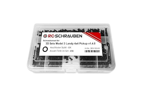 Schrauben-Set für 3D Sets Model 3 Landy 4x4 Pickup v1.4.0 -Stahl- von RC-Schrauben
