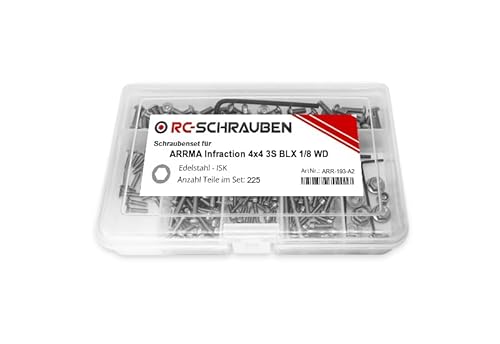 Schrauben-Set für den ARRMA Infraction 4x4 3S BLX 1/8 WD Edelstahl von RC-Schrauben