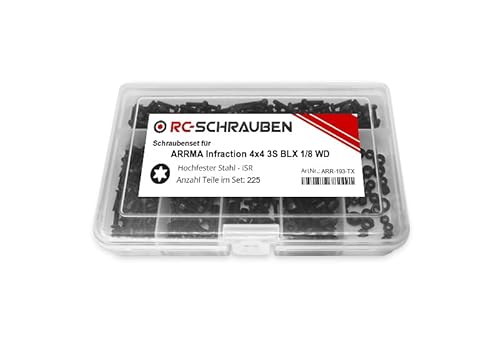 Schrauben-Set für den ARRMA Infraction 4x4 3S BLX 1/8 WD Stahl-ISR/TX von RC-Schrauben
