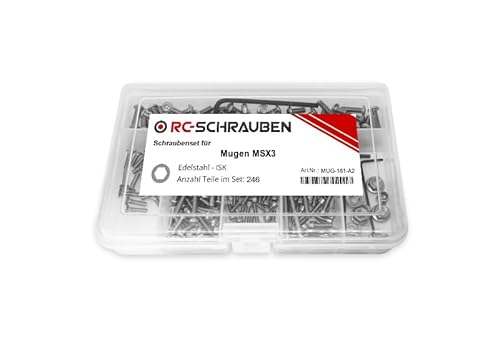 Schrauben-Set für den Mugen MSX3 Edelstahl von RC-Schrauben