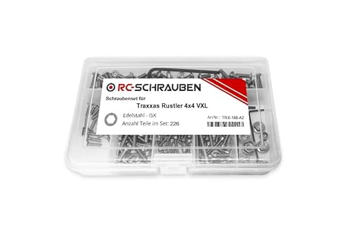 Schrauben-Set für den Traxxas Rustler 4x4 VXL -Edelstahl- von RC-Schrauben