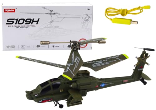 Apache Military Helicopter Remote Controlled RC Syma S109H Khaki von RC Toys Pleyer