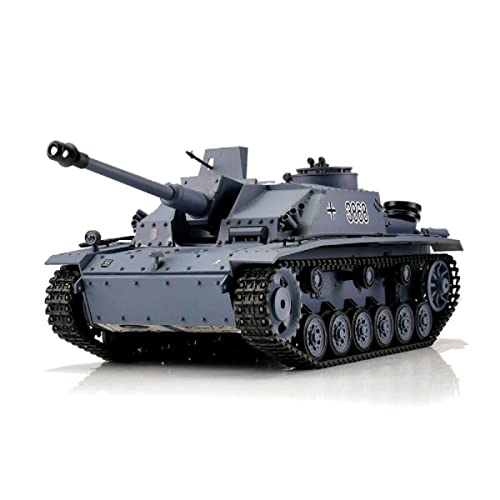 RC Panzer Sturmgeschütz - Stug 3 Heng Long 1:16 Grau, Rauch&Sound, Metallgetriebe und 2,4Ghz von RC Toys Pleyer