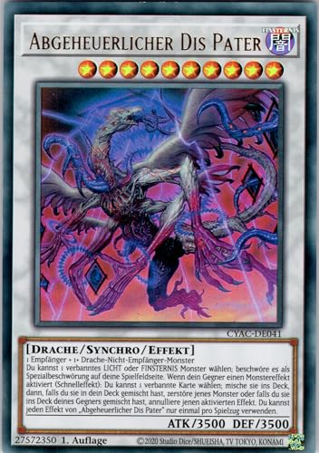 Abgeheuerlicher Dis Pater - CYAC-DE041 - Ultra Rare - 1. Auflage - Deutsch - Yugioh - Cyberstorm Access - mit RC-Fieldcenter von RC