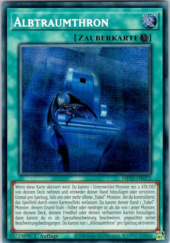 Albtraumthron - MP25-DE072 - Secret Rare - 1. Auflage - Deutsch - Yugioh - 2025 Mega-Pack Tin - mit RC-Fieldcenter von RC