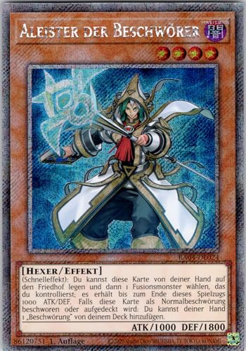 Aleister der Beschwörer - RA04-DE024 - Platinum Secret Rare - 1. Auflage - Deutsch - Yugioh - Quarter Century Stampede - mit RC-Fieldcenter Aleister der Beschwörer - RA04-DE024 - Platinum Secret Rare - 1. Auflage - Deutsch - Yugioh - Quarter Century Stampede - mit RC-Fieldcenter von RC