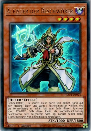 Aleister der Beschwörer - RA04-DE024 - Ultra Rare - 1. Auflage - Deutsch - Yugioh - Quarter Century Stampede - mit RC-Fieldcenter Aleister der Beschwörer - RA04-DE024 - Ultra Rare - 1. Auflage - Deutsch - Yugioh - Quarter Century Stampede - mit RC-Fieldcenter von RC