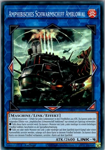 Amphibisches Schwarmschiff Amblowal - RA04-DE077 - Super Rare - 1. Auflage - Deutsch - Yugioh - Quarter Century Stampede - mit RC-Fieldcenter Amphibisches Schwarmschiff Amblowal - RA04-DE077 - Super Rare - 1. Auflage - Deutsch - Yugioh - Quarter Century Stampede - mit RC-Fieldcenter von RC