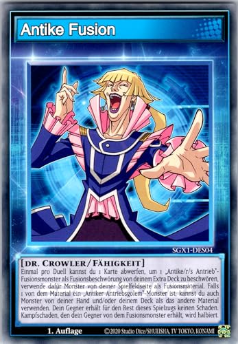 Antike Fusion - SGX1-DES04 - Common - 1. Auflage - Deutsch - Yugioh - Speed Duel GX: Duel Academy Box - mit RC-Fieldcenter von RC