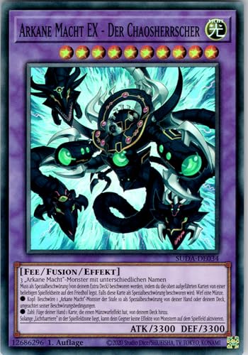 Arkane Macht EX - Der Chaosherrscher - SUDA-DE034 - Super Rare - 1. Auflage - Deutsch - Yugioh - Supreme Darkness - mit RC-Fieldcenter von RC