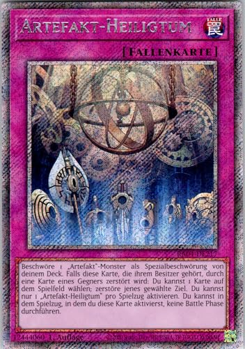 Artefakt-Heiligtum - RA04-DE217 - Platinum Secret Rare - 1. Auflage - Deutsch - Yugioh - Quarter Century Stampede - mit RC-Fieldcenter Artefakt-Heiligtum - RA04-DE217 - Platinum Secret Rare - 1. Auflage - Deutsch - Yugioh - Quarter Century Stampede - mit RC-Fieldcenter von RC