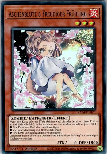 Aschenblüte & Freudiger Frühling - RA04-DE025 - Super Rare - 1. Auflage - Deutsch - Yugioh - Quarter Century Stampede - mit RC-Fieldcenter Aschenblüte & Freudiger Frühling - RA04-DE025 - Super Rare - 1. Auflage - Deutsch - Yugioh - Quarter Century Stampede - mit RC-Fieldcenter von RC