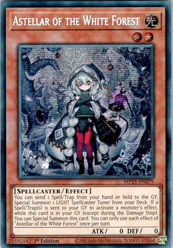 Astellar of The White Forest - MP25-EN079 - Secret Rare - 1st Edition - English - Yugioh - 2025 Mega-Pack Tin - with RC Field Center von RC