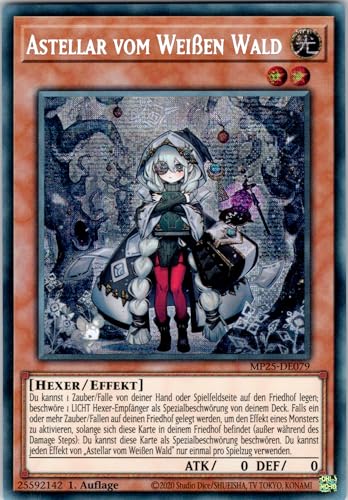 Astellar vom Weißen Wald - MP25-DE079 - Secret Rare - 1. Auflage - Deutsch - Yugioh - 2025 Mega-Pack Tin - mit RC-Fieldcenter von RC