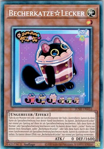 Becherkatze☆Lecker - JUSH-DE016 - Collectors Rare - 1. Auflage - Deutsch - Yugioh - Justice Hunters - mit RC-Fieldcenter Becherkatze☆Lecker - JUSH-DE016 - Collectors Rare - 1. Auflage - Deutsch - Yugioh - Justice Hunters - mit RC-Fieldcenter von RC